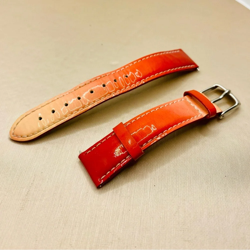 EUC MICHELE 16mm Genuine Red Ombré Patent Leather
Replacement Band Strap - Picture 4 of 11